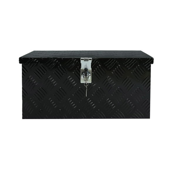 EPOTOOR Black Aluminum 5 Bar Tread Tool Box Truck Car Outdoor Trailer Pickup Underbody