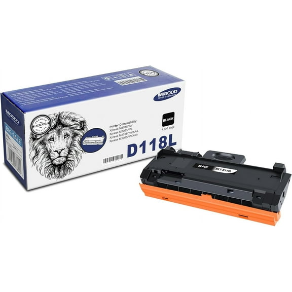 MLT-D118L Black Toner Cartridge (with Chip) Replacement Compatible for Samsung Xpress M3015DW M3065FW M3015DW/XAA M3065FW/XAA (1 Pack)