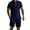 Black, variant on Short Sets for Men Summer Casual Short Sleeve Quarter Zip Polo Shirt and Shorts 2 Piece Matching Set Tracksuit