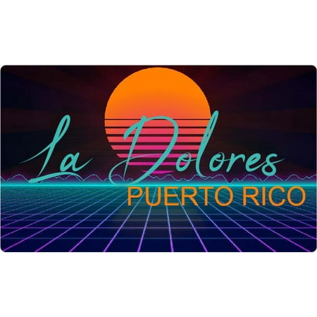 

La Dolores Puerto Rico 4 X 2.25-Inch Fridge Magnet Retro Neon Design