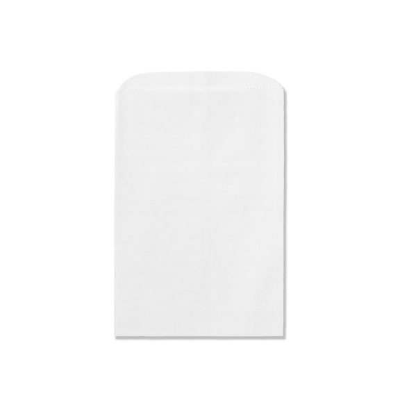 Pack Of 1000, 4.75 x 6.75" Solid White Merchandise Bags 30Lb Paper Made in USA