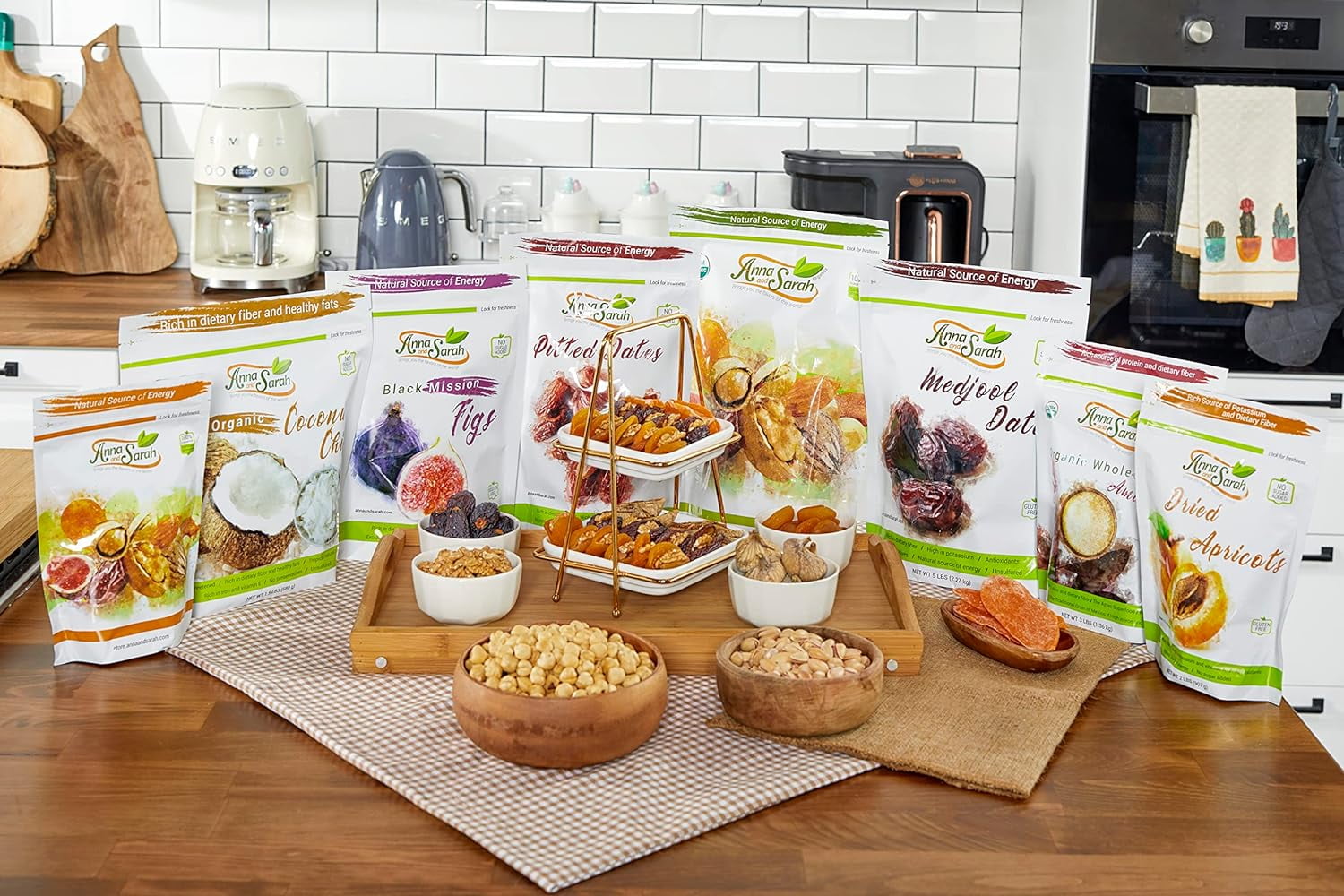 Anna and Sarah Almonds In Shell, Raw, Natural, Whole, Jumbo California Almonds, in Resealable Bag, 4 Lbs