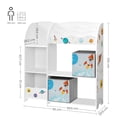 thumbnail image 5 of SONGMICS Organizador de Juguetes y Libros para Niños, Estantería de Almacenamiento Multifuncional con 2 Cajas, Gran Capacidad, Tema Universal, para Dormitorio, Salón, Blanco, 5 of 5