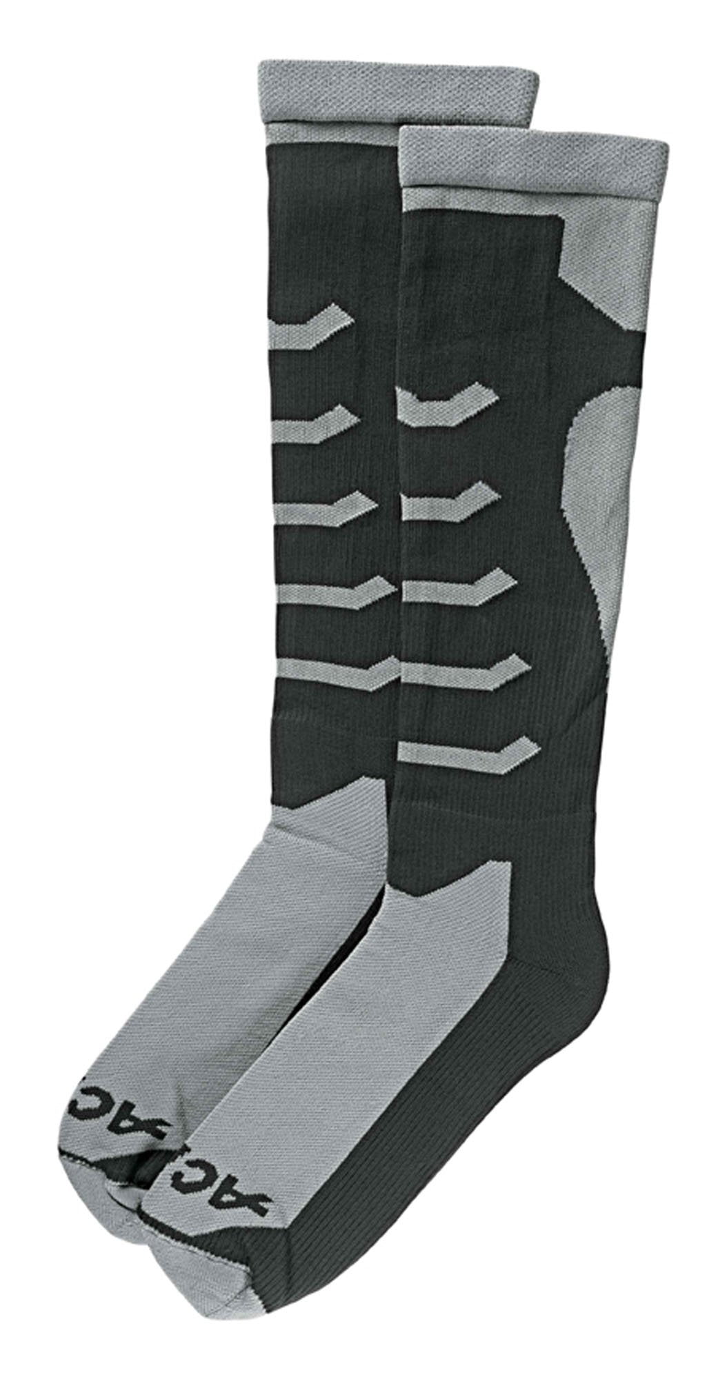 ACE Brand Men's Running Socks, Graduated Compression Nylon, Gray/Black, Small/Medium, 1 Pair