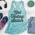 thumbnail image 2 of Not Today Satan Tank Top, Ladies Racerback Tank Top, Religious Graphic Tee, Funny Jesus Tank, Cancun, Small, 2 of 3