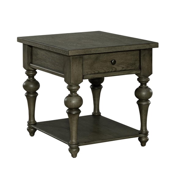 Americana Farmhouse Drawer End Table - Dusty Taupe