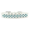 thumbnail image 3 of Dog, Puppy  Pet Fashion Collar, "Southwest Turquoise Pearl Rimsets Sprinkles", 3 of 8