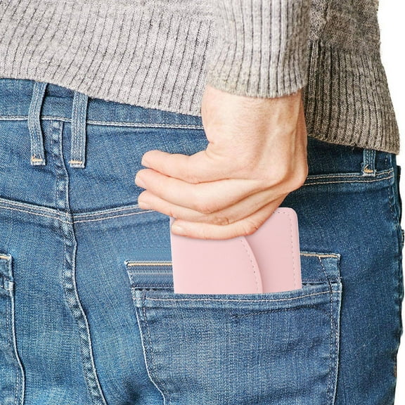 Soimiss 1Set Mini Wallet for Woman Slim Pink for Business Use