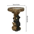 thumbnail image 3 of 23.6”Tall Resin Outdoor Bird Baths for Garden - Outdoor Standing Birdbath with Bear Statue, Pedestal Birdbaths for Outdoors, Garden, Patio, Lawn, Backyard, 3 of 5