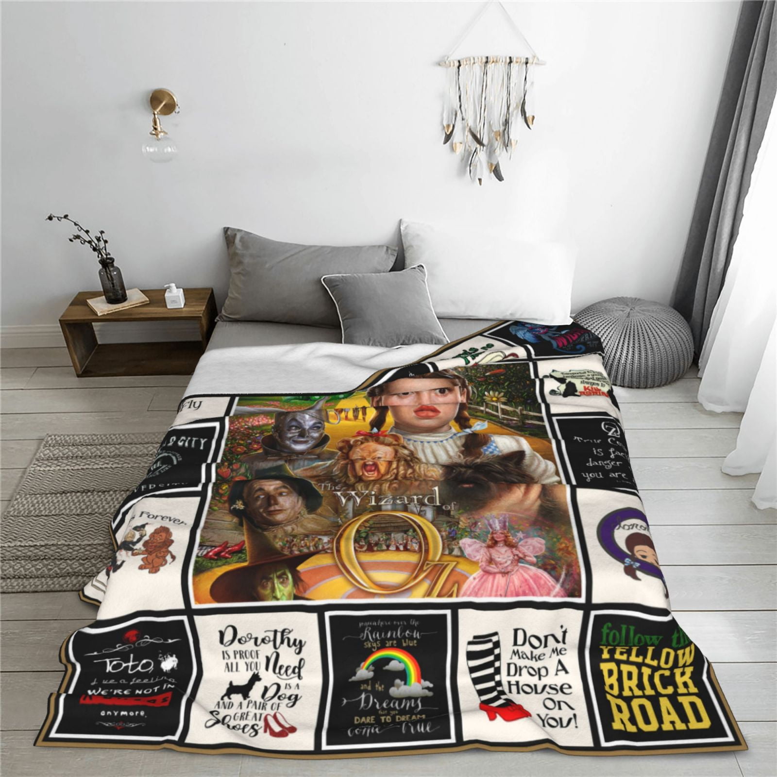 The Wizard of Oz Throw Blanket 80"X60" Soft Flannel Lightweight Plush Air Conditioner Quilt Suitable For Sofa,Living Room,Bedroom,Double Bed