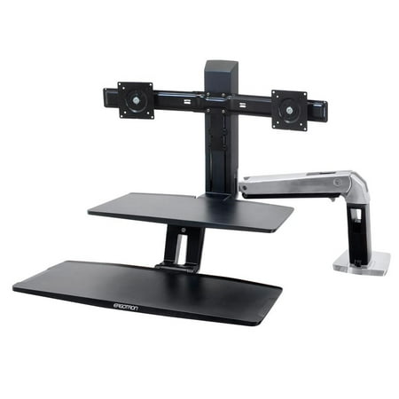 Ergotron WorkFit-A, Dual Workstation with Suspended Keyboard 24-392-026