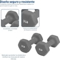 thumbnail image 3 of Set de 2 Mancuernas de Neopreno Bluelander de 3 lbs, 3 of 5