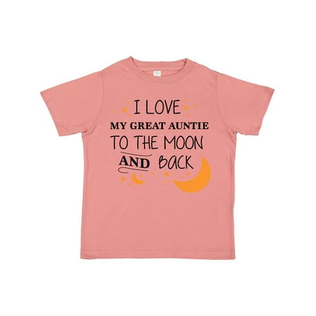 

Inktastic I Love My Great Auntie To The Moon and Back Gift Toddler Boy or Toddler Girl T-Shirt