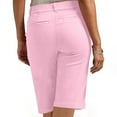 thumbnail image 6 of Stephy Chino Shorts for Women Comfy Casual Slim Fit Pull On Knee Length Shorts Solid Shorts with Pockets, Pink, XL, 6 of 8