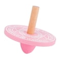 thumbnail image 3 of lionlar Desktop Wooden Rotating Top Traditional Baby Toys Workmanship Pink, 3 of 9