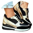 thumbnail image 3 of Dsscvnef Espadrilles Tissées Volantes Femmes Mode Décontractée Chaussures de Course Semelle Épaisse Confortables Tête Ronde à Lacets pour Automne Hiver, 3 of 7