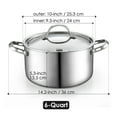 thumbnail image 7 of Cooks Standard Multi-Ply Clad 6 Quart Stock Pot, Stainless Steel Soup Pot with Stainless Lid, Cooking Pot for Pasta, Spaghetti, Stockpot with Even Heating, Induction Cookware, 7 of 7