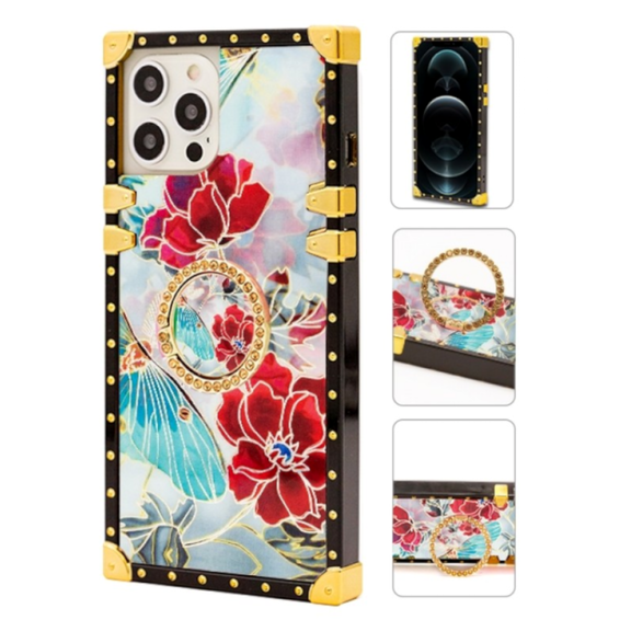 Luxury Leopard Print Case with Kickstand for iPhone 13 Pro Max 6.7 Inch Screen Size