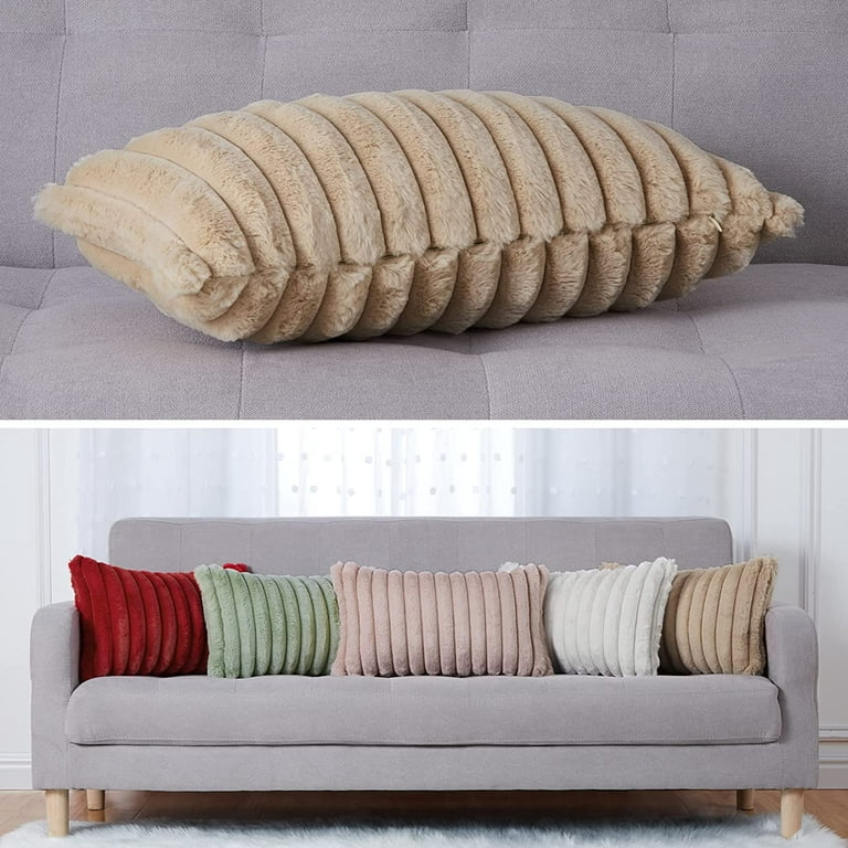1pc Pillow Covers Velvet Striped Pattern - Soft Throw Pillows for Home  Decor, Luxury Decorative Pillow Covers for Sofa, Bed