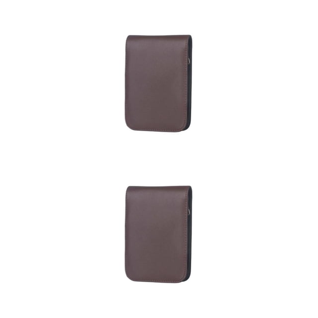 Cateissary Estuche para bolígrafos Estuche para lápices Suministros para estudiantes de aula de gran capacidad con cremallera Café 2Conjunto