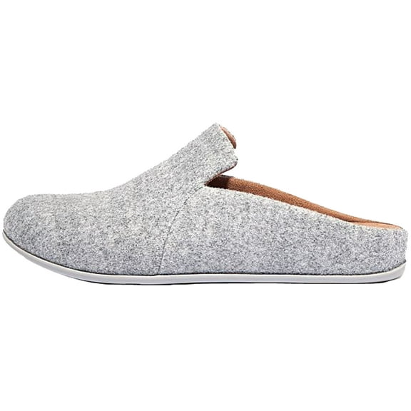 FitFlop™ Womens Chrissie II Haus Felt Slippers, Tiptoe Grey, Size 6