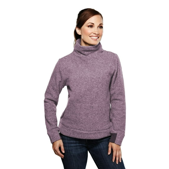 Tri-Mountain Solace 7070 Anti-Pilling Micro Fleece Sweater, Large, Eggplant