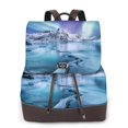 thumbnail image 1 of Easygdp Night At Lake Aurora 1 Mochila de Cuero para Mujeres, Bolso de Hombro, Bolsos de Mano de Moda para Trabajo y Viajes, 1 of 4