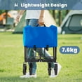 thumbnail image 3 of Gianna Foldable Utility Cart, Large Capacity Shopping Wagon Cart with Drink Holders for Outdoors, Dimension 33.27"D X 20.47"W X 29.53"H, Blue, 3 of 7