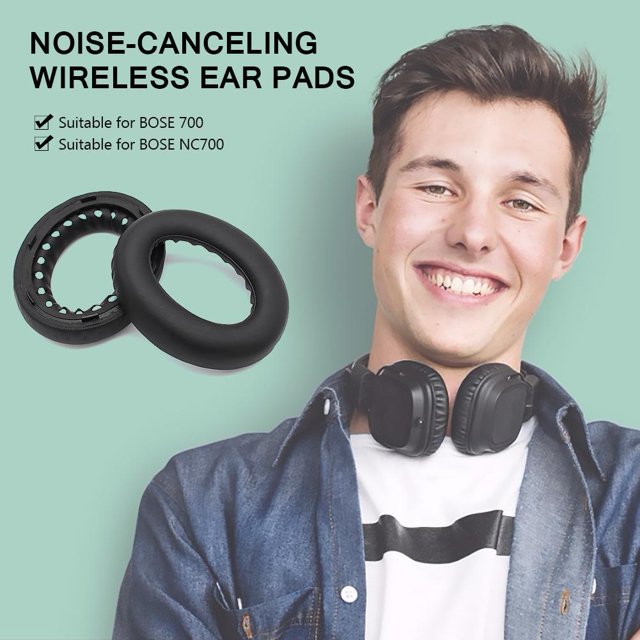 Almohadillas de repuesto para auriculares inalámbricos de cuero de espuma para Bose 700/NC700 JShteea El nuevo