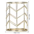 thumbnail image 5 of 2pcs MultiFunctional Hollow Pen Holders Desktop Makeup Brush Holders Organizer (Gold), 5 of 5