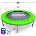 thumbnail image 4 of Sportspower My 1st Trampoline 36" Indoor/Outdoor Mini Rebounder Trampoline with No-Gap Padded Cover, for Toddlers & Kids Aged 3 to 10, Max Weight Capacity 220 LBS - GREEN, 4 of 6