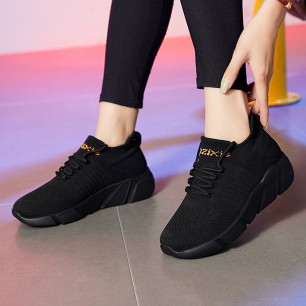Zapatos deportivas de verano, transpirables, antideslizantes, para correr, deportivas (negro 38) Likrtyny Tenis De Mujer Tenis De Hombre