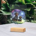 thumbnail image 2 of Happy New Year Dachshund Family Cheer Winter Midnight Firework Acrylic Plaque Sign Ashwood Base Wiener Dog Lover Gifts Idea Home Desk Decor - 02025, 2 of 5