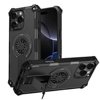 for iPhone 13 Pro Max Phone Case, [Built-in Strong Magnet] [Built-in Invisible Stand] [Heavy Duty Drop Protection] Shockproof Rugged Protective Magnetic Cover, for iPhone 13 Pro Max, Black