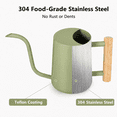 thumbnail image 5 of Watering Can for Indoor Plants, 35oz/1000ml Metal Stainless Steel Small Watering Can with Long Spout for House Plants Succulents Bonsai Indoor Gardening - Sage Green, 5 of 7