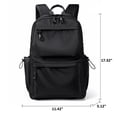 thumbnail image 5 of Mochila de moda Bolsas impermeables Bolsa de viaje de gran capacidad Bolsillos múltiples con puerto de carga USB (negro), 5 of 5