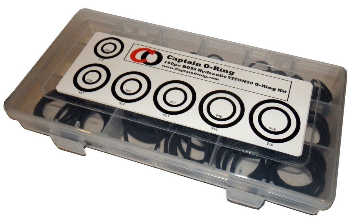 Captain ORing 160 Piece BOSS Hydraulic DuPont VITON 90 SAE 900 ORing
