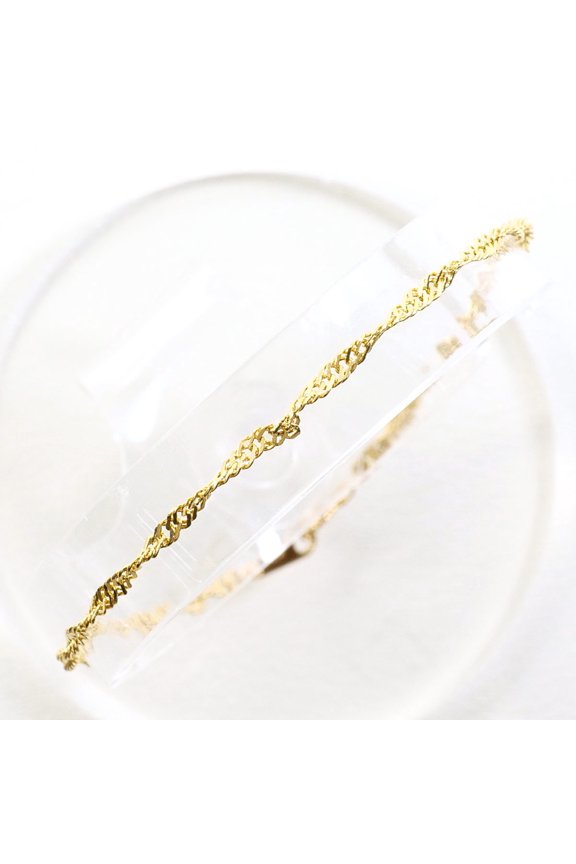 Pre-Owned 18K (18-karat) Yellow Gold Bracelet, Total Weight 1.2g, 18.5cm, Jewelry