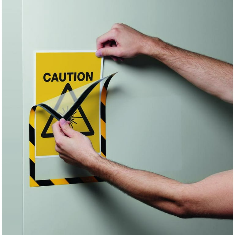 DURABLE DURAFRAME SECURITY Self-Adhesive Magnetic Letter Sign Holder - Holds Letter-Size 8-1/2 DURABLE DURAFRAME SECURITY Self-Adhesive Magnetic Letter Sign Holder - Holds Letter-Size 8-1/2