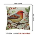 thumbnail image 4 of Acheng  Throw Pillow Covers Home Decorative Cushion Colorful Spring Animal Retro Flying Red Bird with Flowers Pillow Cases Square Pillocases for Outdoor Bed Sofa,Set of 2 White 20x20in, 4 of 7
