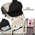thumbnail image 4 of Sling Backpack,Beige Christmas Gingerbread Pattern Sling Bag with Water Bottle Holder,Waterproof Sling Bag for Men/Women with Headphone Jack for Hiking,Travel, 4 of 6