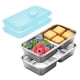 thumbnail image 1 of Recipientes de Acero Inoxidable con Tapa para Refrigerios, Reutilizables, de 2 Compartimentos, para Viajes Escolares y Actividades Al Aire Libre., 1 of 5