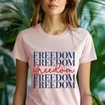 thumbnail image 5 of Freedom Typography Shirt – Patriotic Red and Blue Graphic Tee, Royal, Size 3XL, 5 of 6