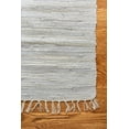 thumbnail image 6 of Unique Loom Chindi Cotton Collection Area Rug - Striped (2' 2" x 3' Rectangle Gray/Ivory), 6 of 7