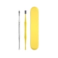 thumbnail image 1 of 2Pcs/set Dual-end Ear Pick Set Curette Ear Wax Remover Spiral Spring Earpick Stainless Steel Ear Cleaner, 1 of 7