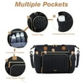 thumbnail image 6 of Diaper Bag Tote, Large Diaper Bags Waterproof, Hospital Bag for Labor Delivery, Baby Bag with Pacifier Case, Travel Diaper Tote with Changing Pad, Black, 6 of 7