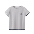 thumbnail image 4 of Muscularfit Boys Athletic Shirts Short Sleeve T Shirts for Boys Golf Shirts Pullover Shirts Gray Graphic Tees Crew Neck First Grade Shirt,10-11 Years, 4 of 9