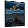 thumbnail image 2 of Designart "Beachside Daffodil Bloom" Daffodils Floater Framed Canvas Wall Art, 2 of 5