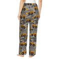 thumbnail image 3 of Xecao Retro Excavator Women's Straight Lounge Pajama Pants: The Epitome of Relaxed Sleepwear, 3 of 9