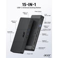 thumbnail image 2 of Estación de acoplamiento Acer 15 en 1 compatible con monitores triples 4K, 2 of 8